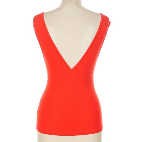Free People Bright Red Twist-Back Tank Top - Picture 2 of 5
